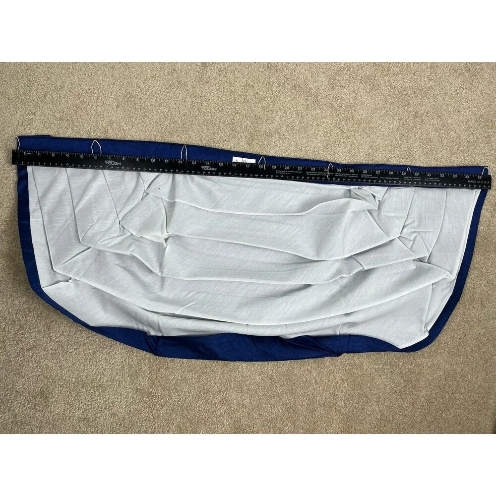 NOS 3 Set JCPenney Supreme 3pc Swag & Cascade Retro Set Blue 50” Window USA Made